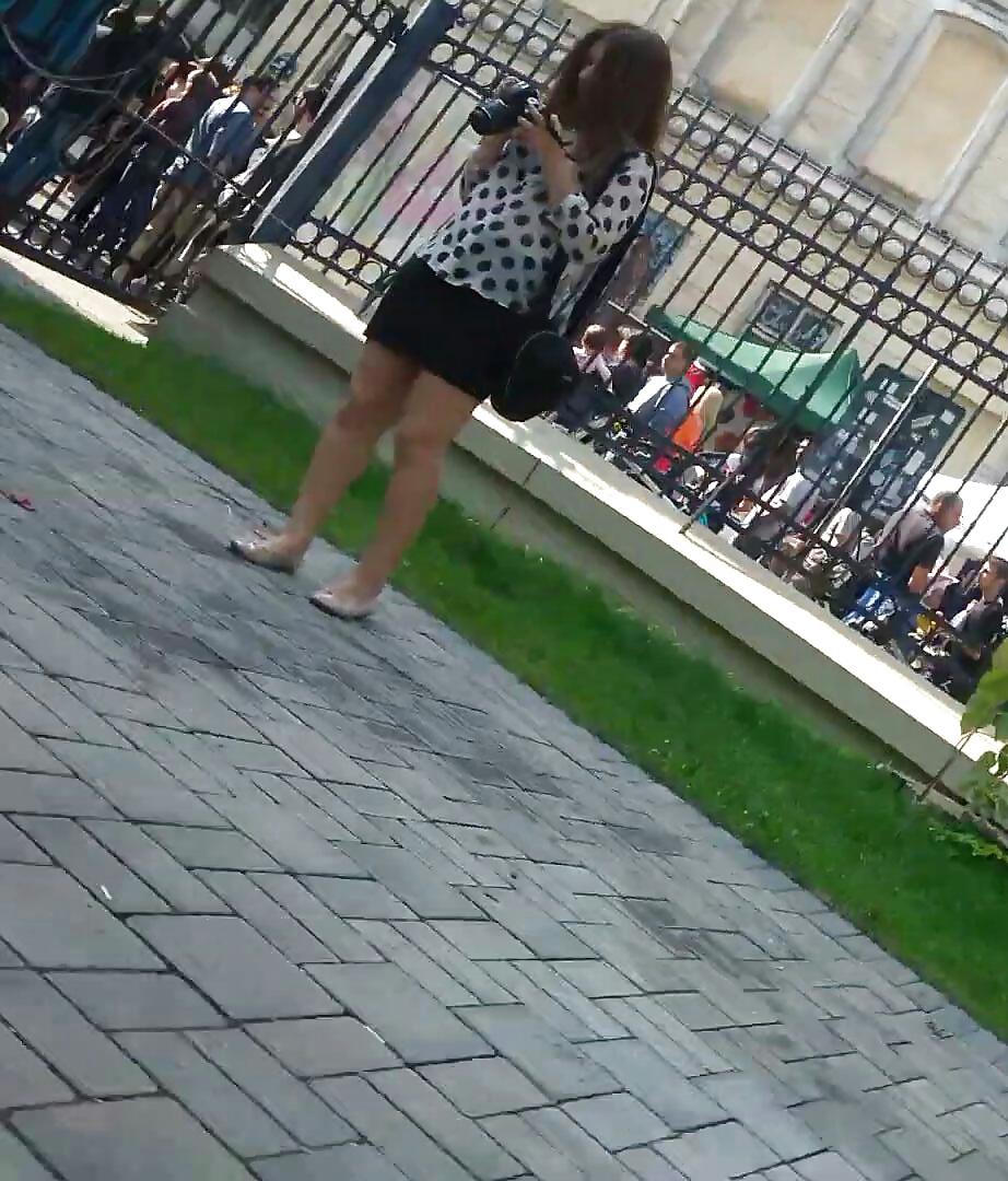 20P Spy feet, legs and skirt romanian