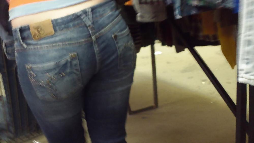 25P Miss Perfect tight ass & butt in Jeans at the store