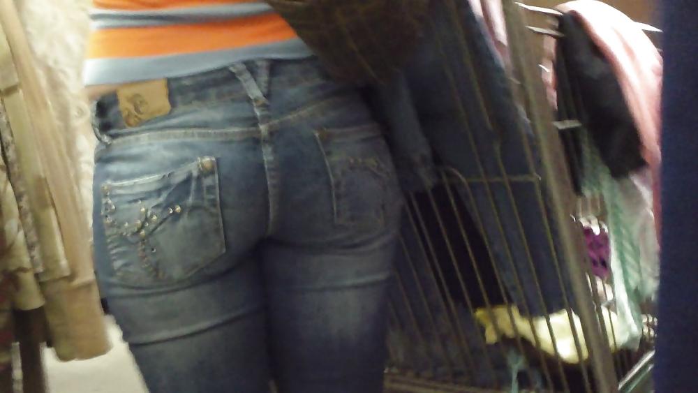 25P Miss Perfect tight ass & butt in Jeans at the store