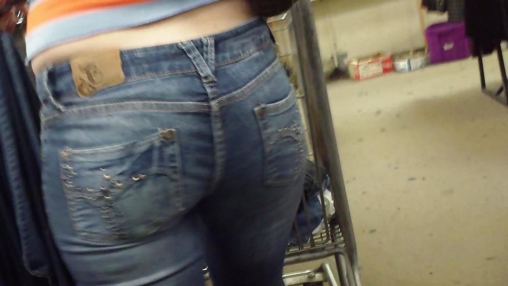25P Miss Perfect tight ass & butt in Jeans at the store