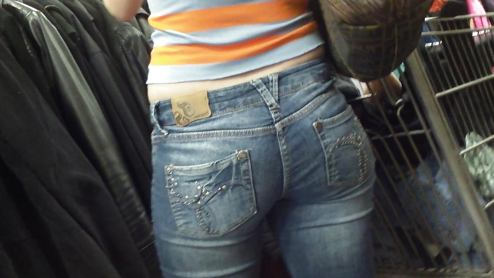 25P Miss Perfect tight ass & butt in Jeans at the store