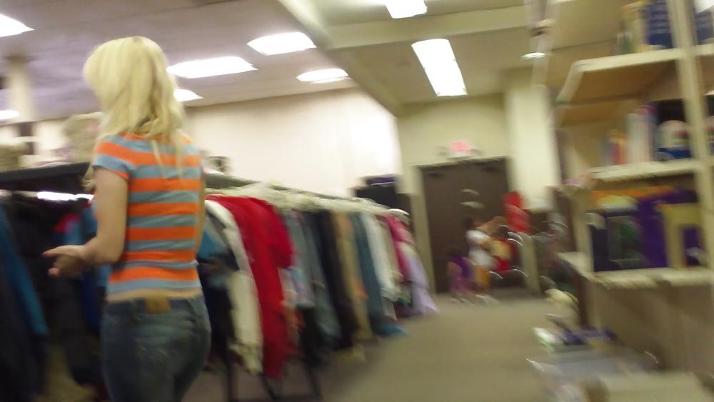 25P Miss Perfect tight ass & butt in Jeans at the store