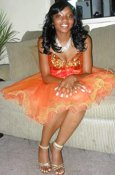 7P Cute little black girl