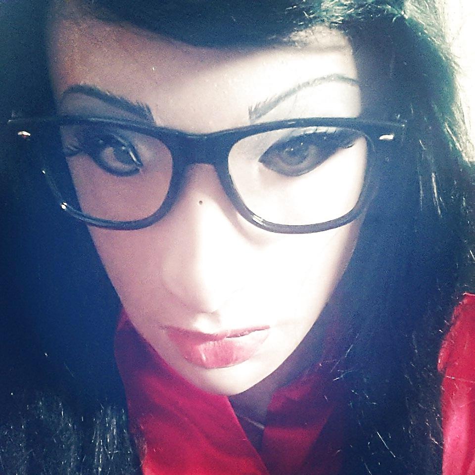 22P Satin&Rubber tranny Selfie
