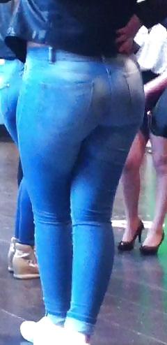 8P Candid teen huge jean ass, assfuck