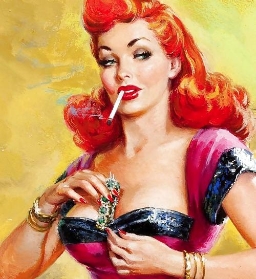 17P Smoking Pin Up Girls