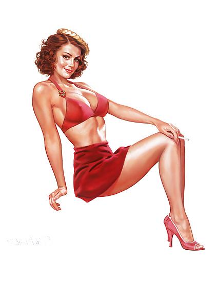 17P Smoking Pin Up Girls