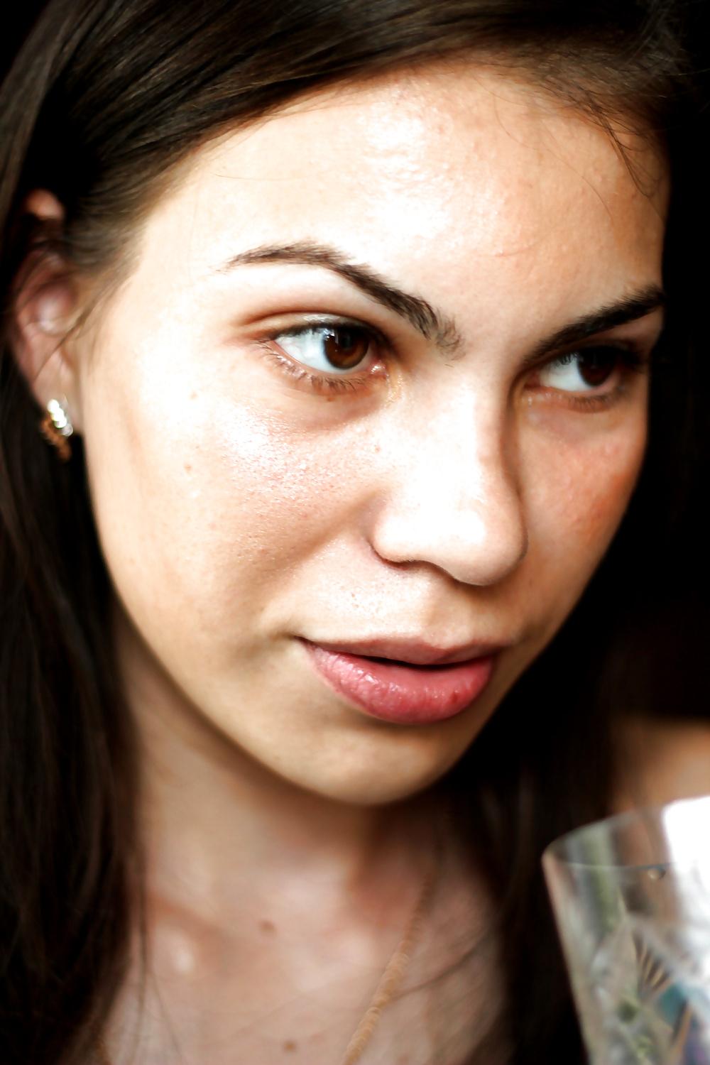 25P Russian 24 years old girl Katya poses sucking cock