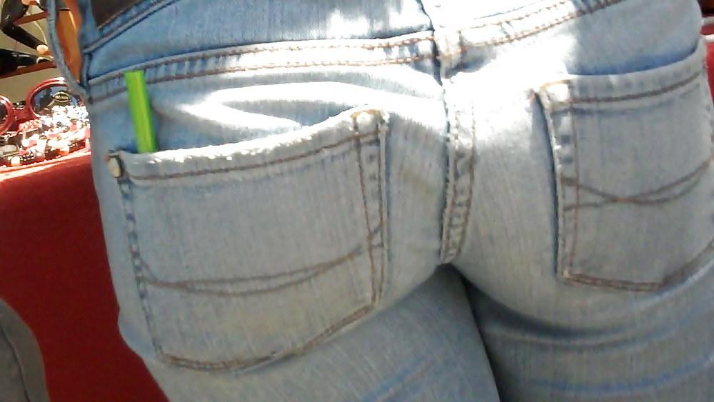25P Nice girl in tight ass butt jeans for sure