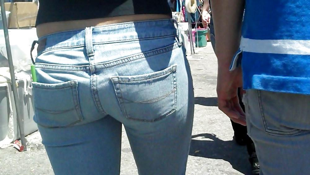25P Nice girl in tight ass butt jeans for sure
