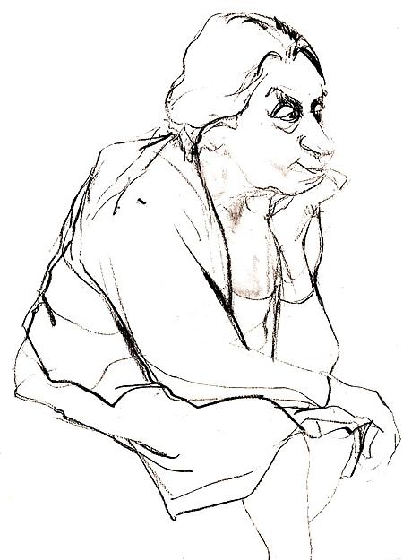 25P Peter Falk's black-and-white drawings