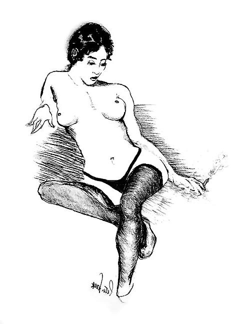 25P Peter Falk's black-and-white drawings