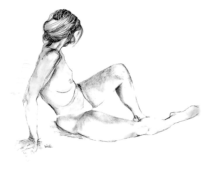 25P Peter Falk's black-and-white drawings