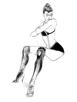 25P Peter Falk's black-and-white drawings