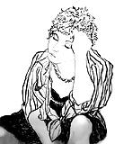 25P Peter Falk's black-and-white drawings