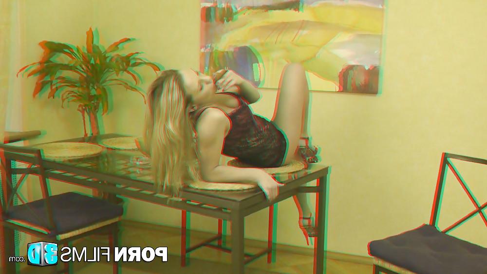 16P Porn Films 3D - Naked blonde pleasures herself