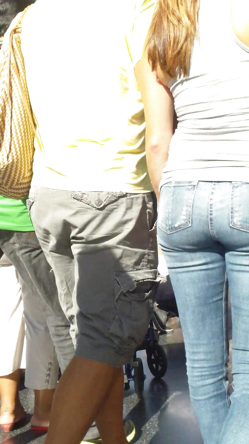 25P MILF smooth ass & butt in jeans 