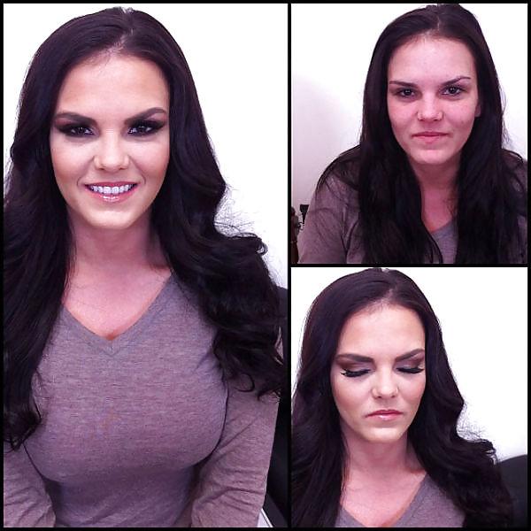 25P Pornstars with and without makeup