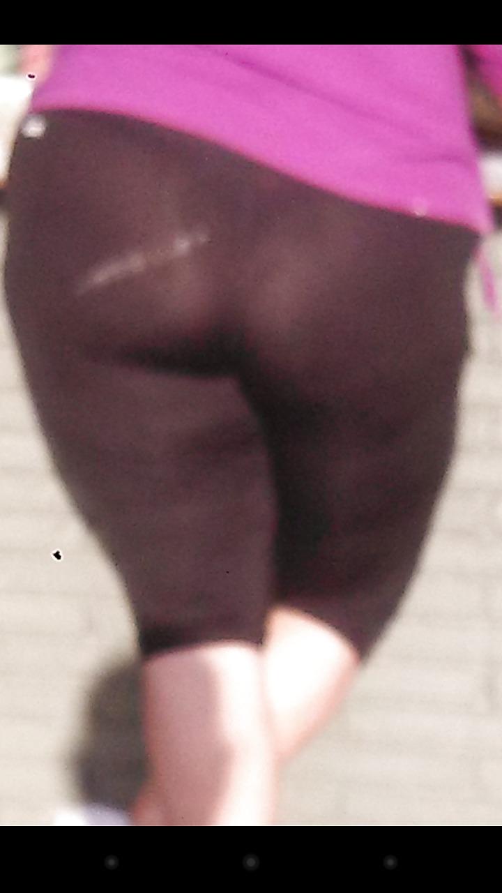 6P Bbw with see through pants in public