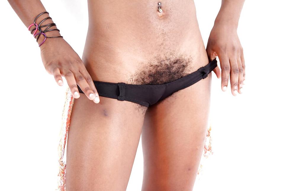 25P Hairy Ebony Pussies