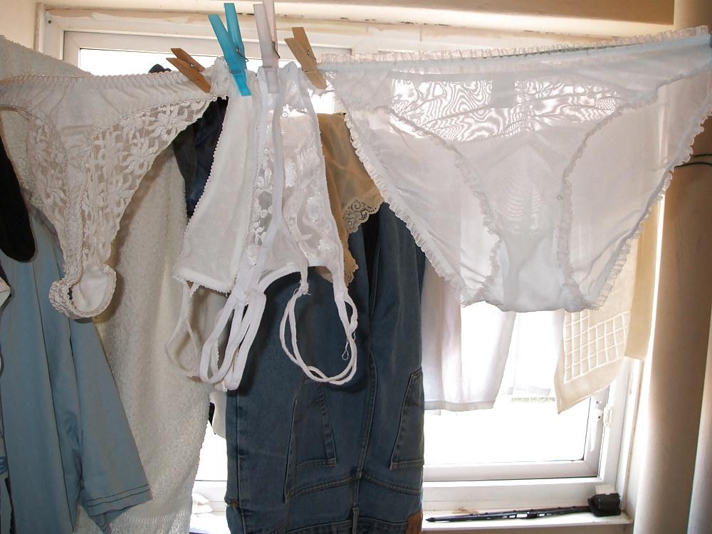 6P Daughter's  panties on washing line