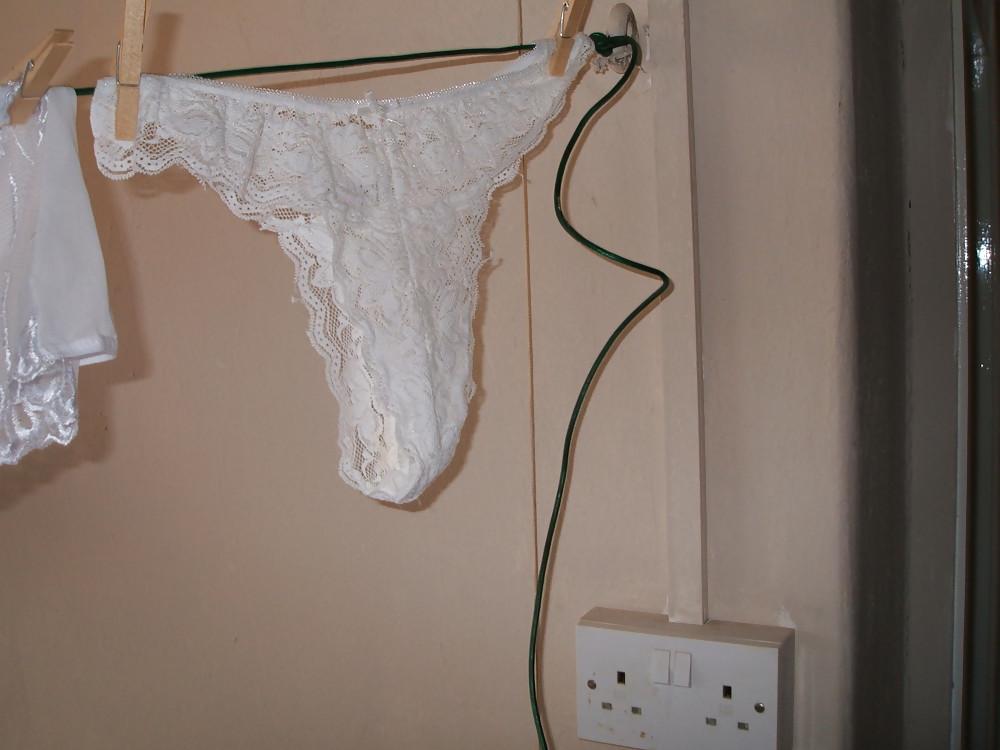 6P Daughter's  panties on washing line