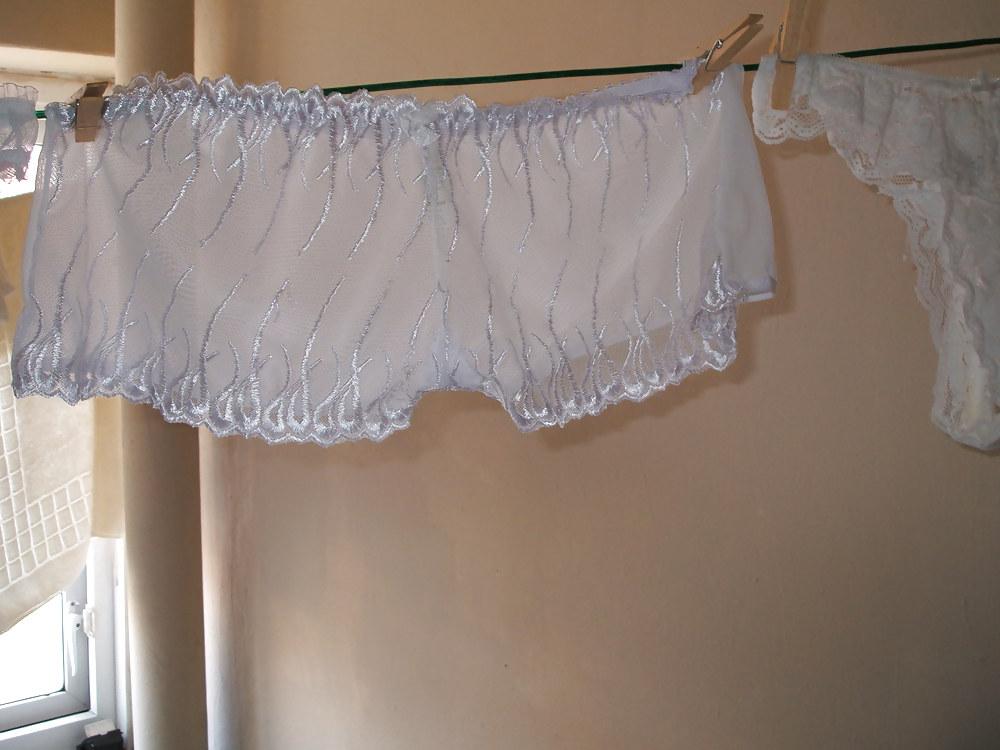 6P Daughter's  panties on washing line