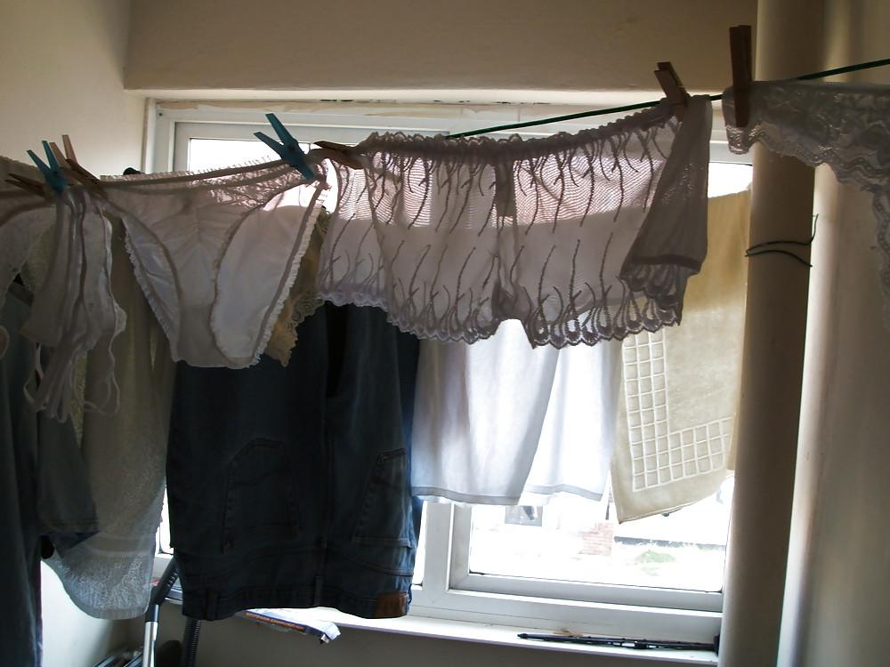 6P Daughter's  panties on washing line
