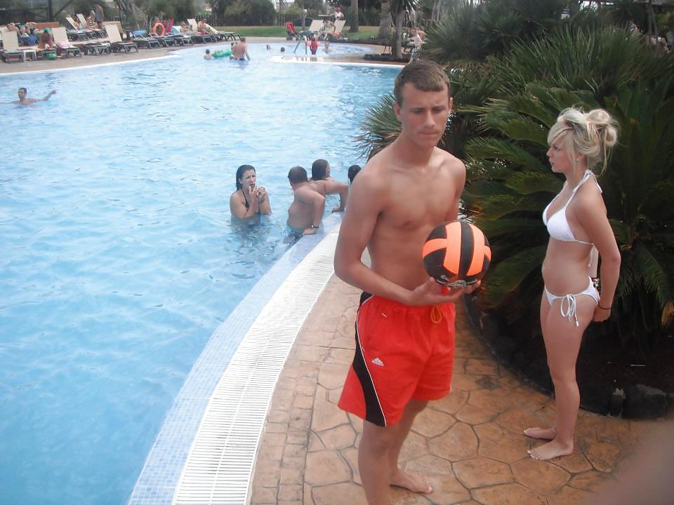 16P 2 hot blonde uk girls private Greek holidas pics