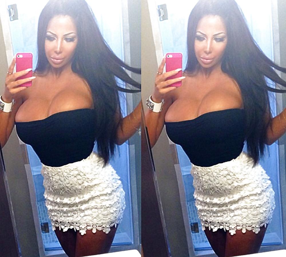 17P Fake big plastic titted greek slut