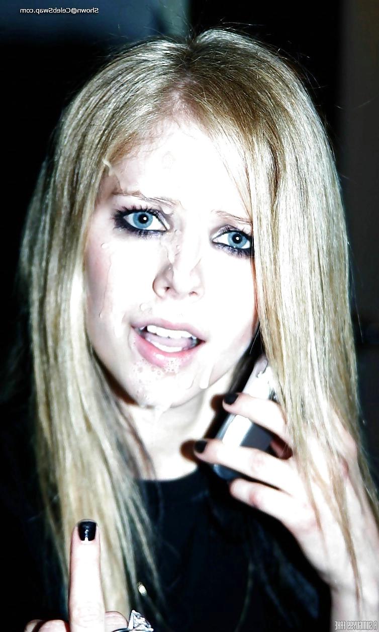 20P Avril Lavigne cumshots & bukkake #3