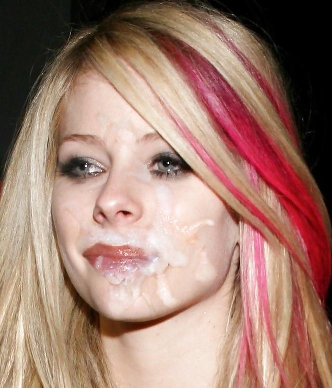20P Avril Lavigne cumshots & bukkake #3