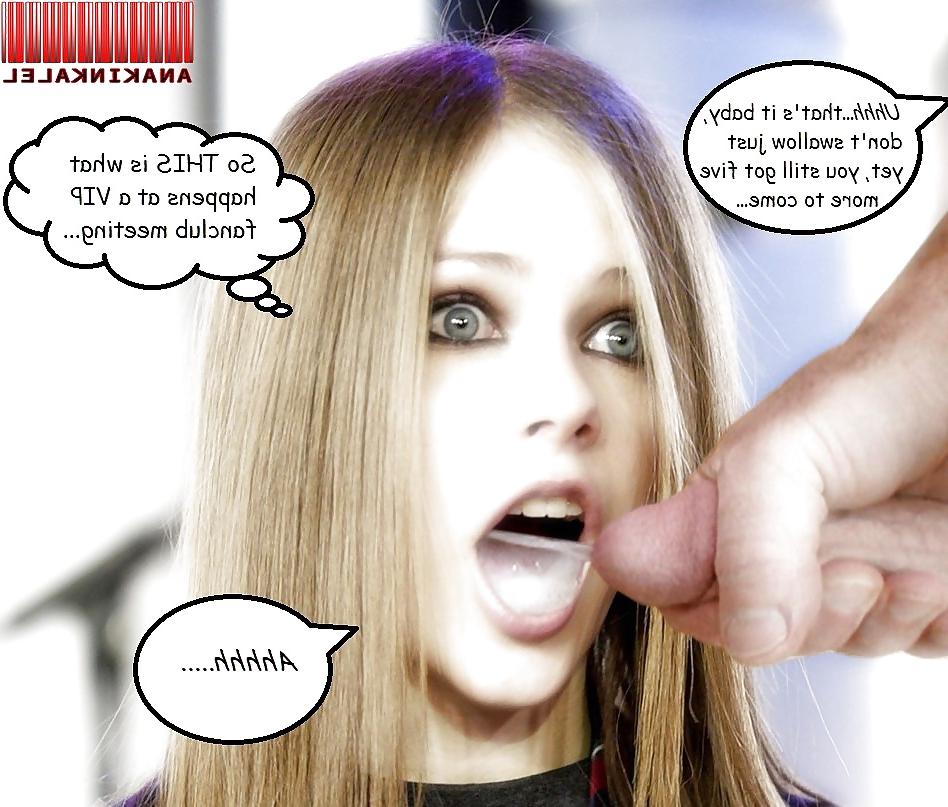 20P Avril Lavigne cumshots & bukkake #4