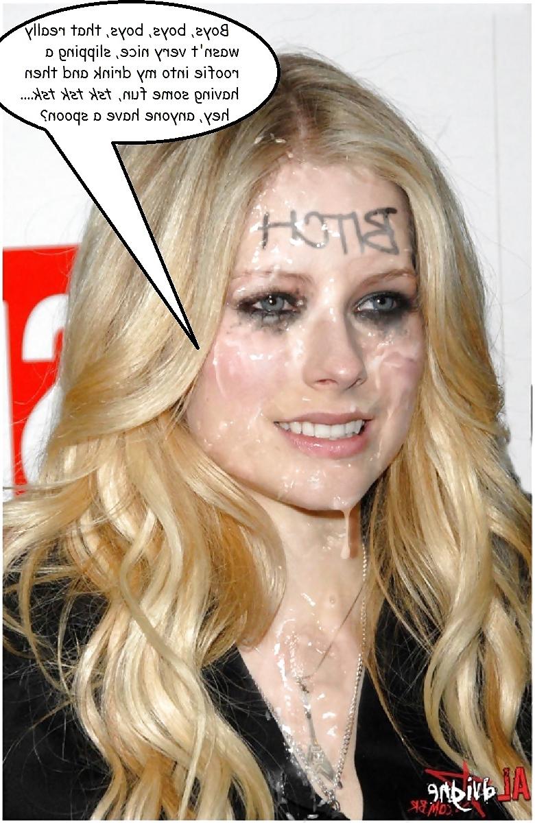 20P Avril Lavigne cumshots & bukkake #4