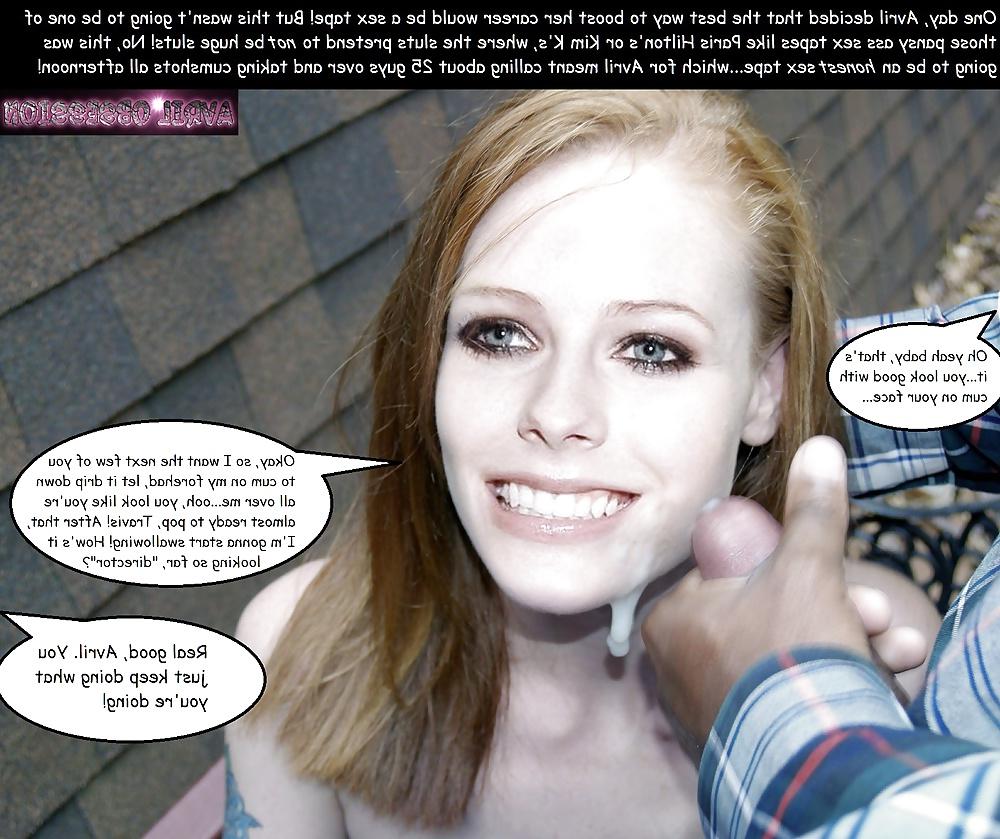 20P Avril Lavigne cumshots & bukkake #4