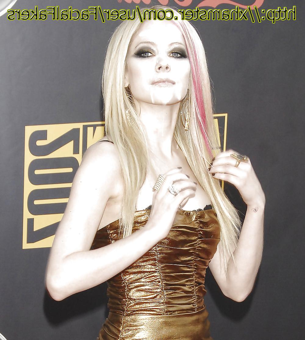 20P Avril Lavigne cumshots & bukkake #4