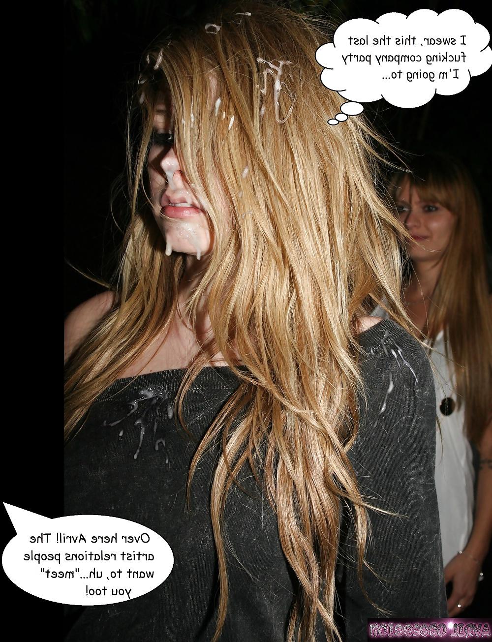 20P Avril Lavigne cumshots & bukkake #4