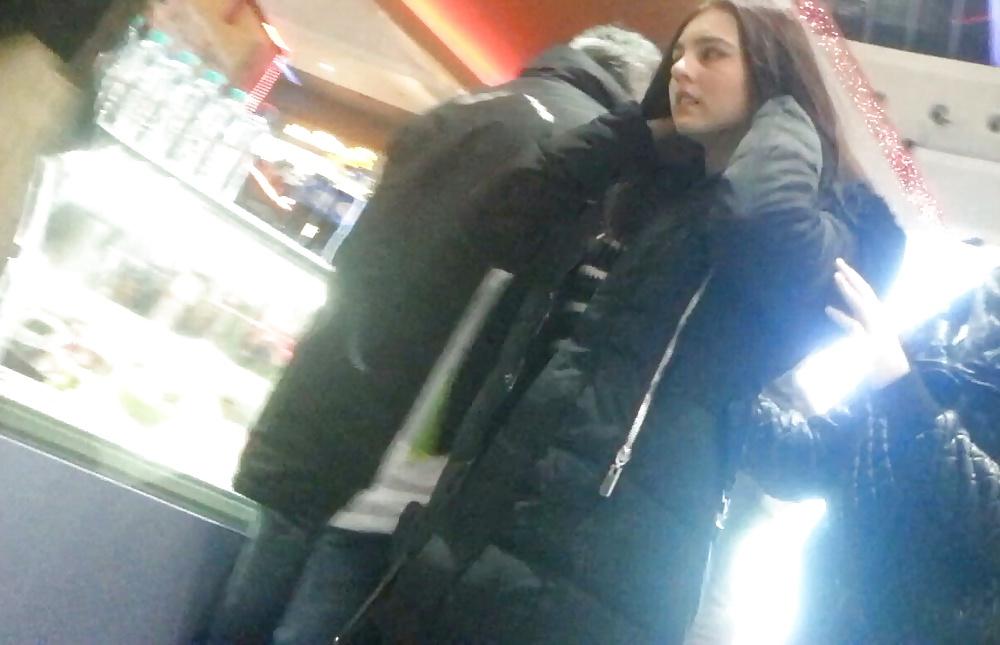 23P Spy sexy teens face mall romanian