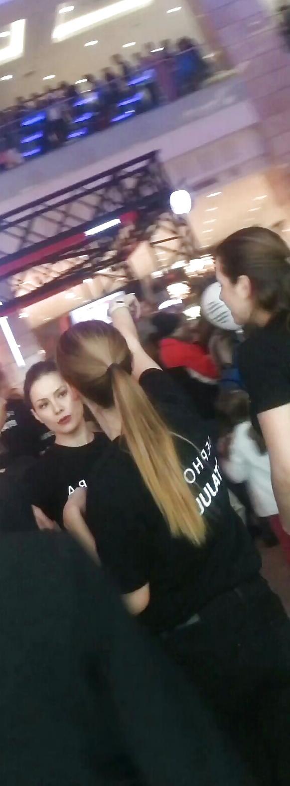 23P Spy sexy teens face mall romanian