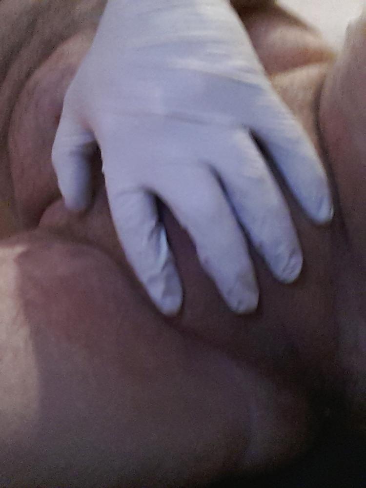 6P Rubber glove wank