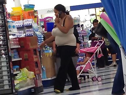 13P Candid Black BBW Massive Fat Tanktop Tits