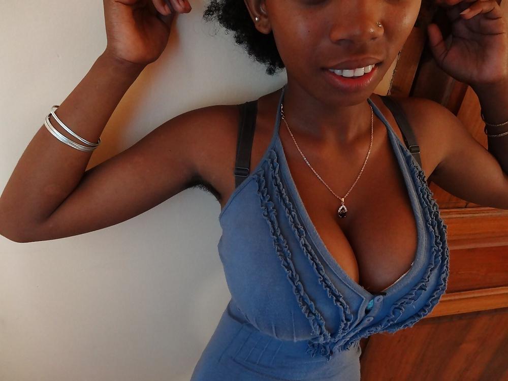 8P Slim and Young Ebony with Huge Tits