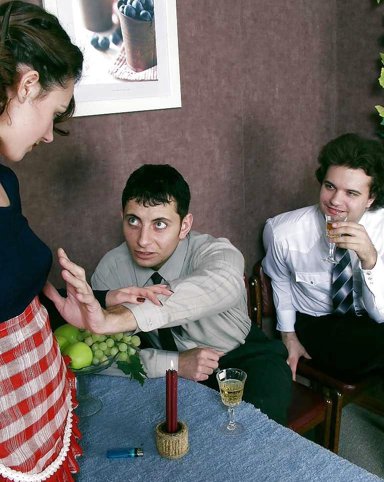 10P White panties 4:Waitress in trouble.