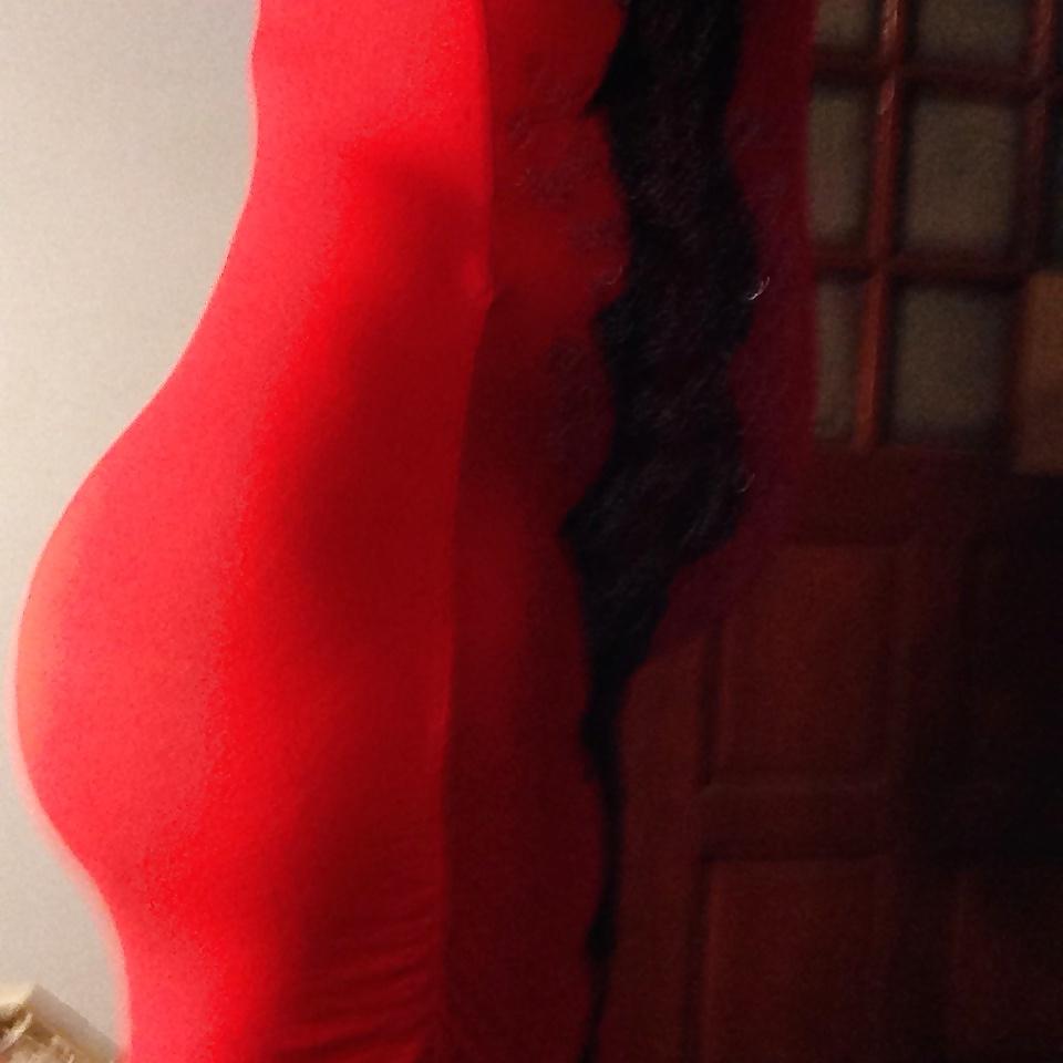 19P Cute body pregnant teen in red amazing curves and bubble bum