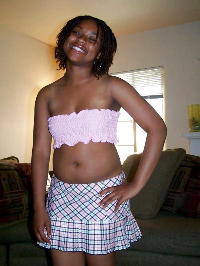24P Cute ebony teen