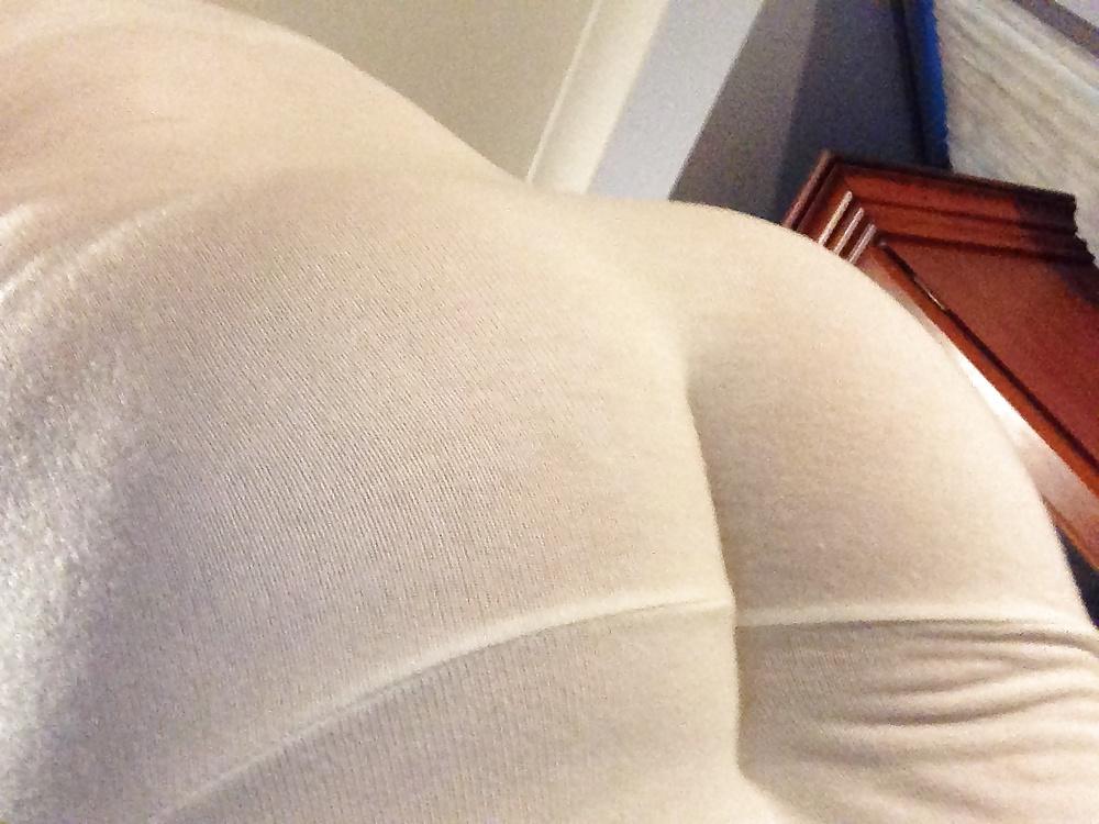 25P Curvy pregnant bubble butt teen slut see thru white dress