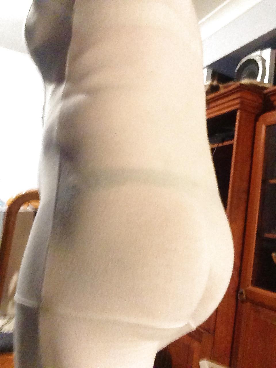 25P Curvy pregnant bubble butt teen slut see thru white dress