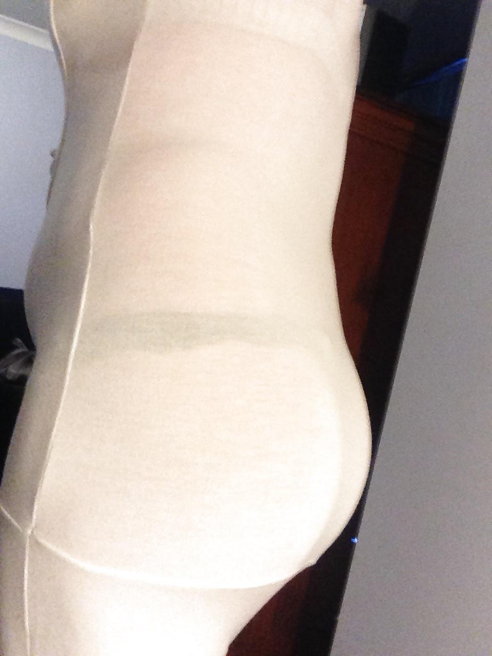 25P Curvy pregnant bubble butt teen slut see thru white dress