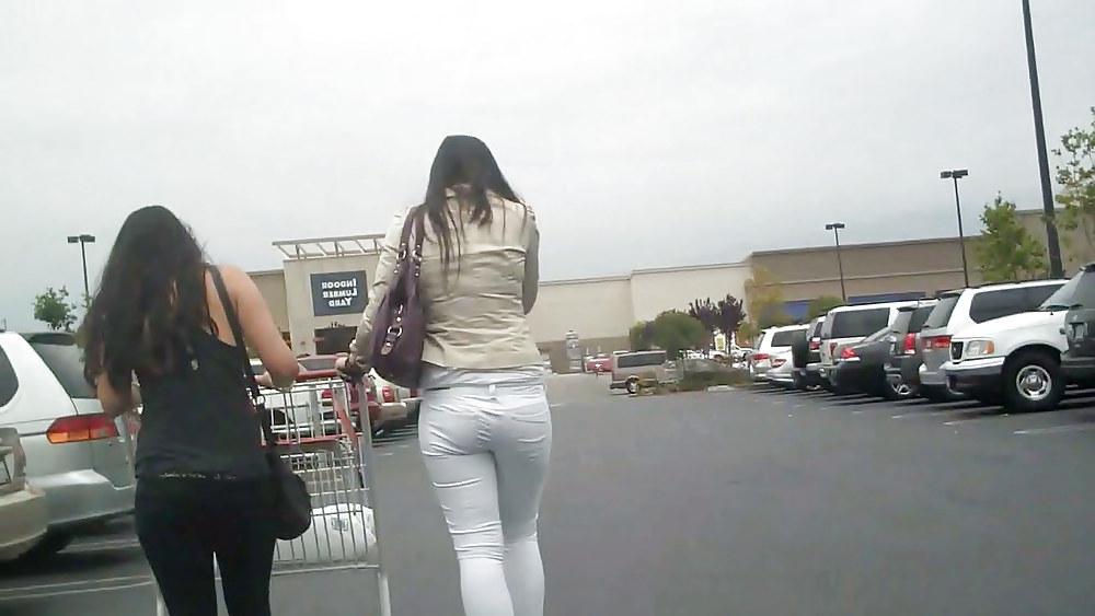25P Nice sexy ass & butt in white jeans looking good