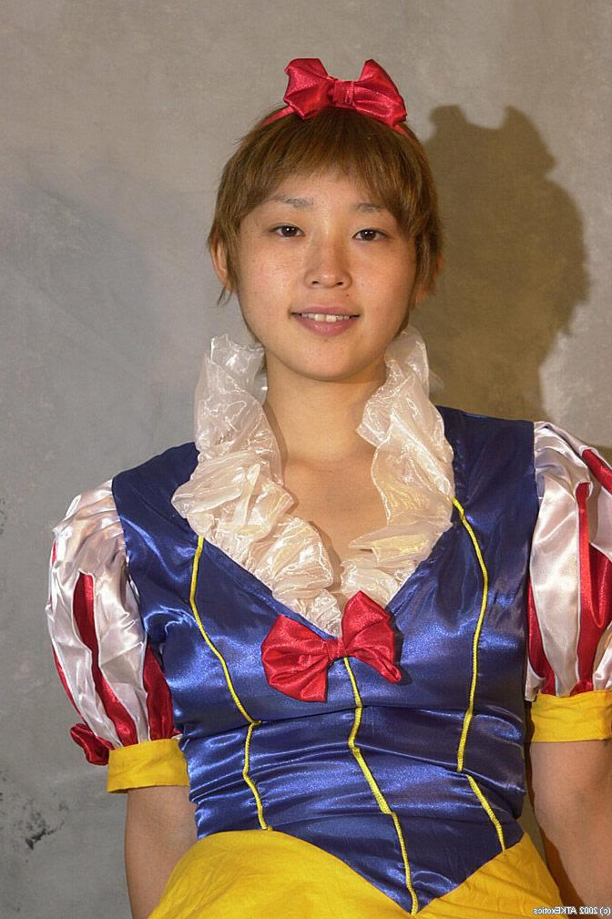 16P Cute Asian first timer Ai freeing nice teen boobs from cosplay outfit
